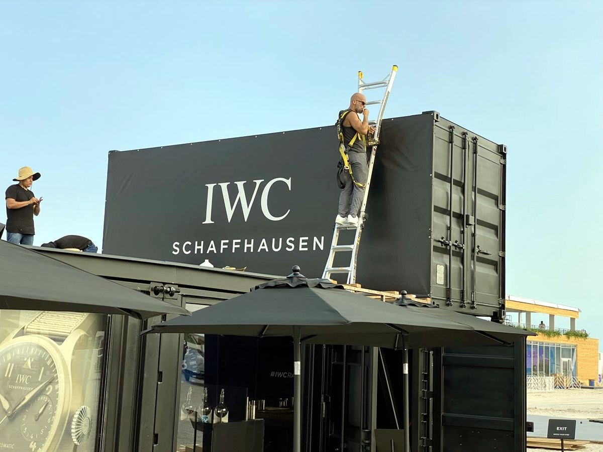 A shipping container, rebuilt as a brand experience