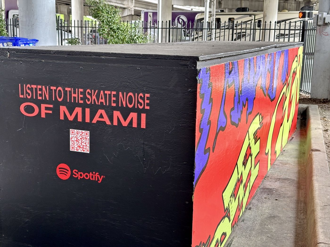 Spotify Skate Park graffiti branding, Miami Downtown